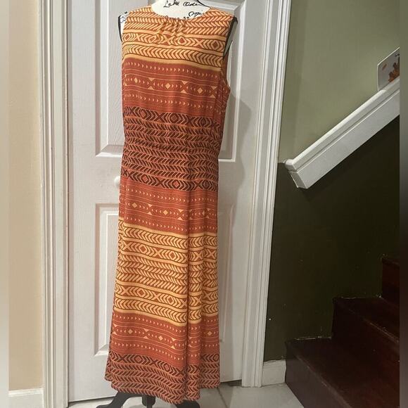 PENDLETON MAXI DRESS SLEEVELESS ORANGE GRIDS  BOARDWALK SIZE 12 AESTHETIC CORE - Picture 11 of 11
